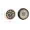 Set of 2 White Metal Vintage Wall Clock, 10" x 10"